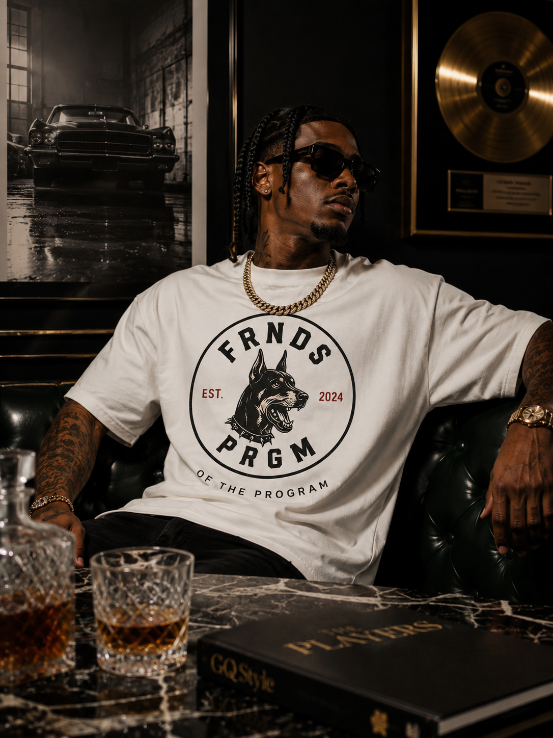 Man's Best Friend white tee editorial