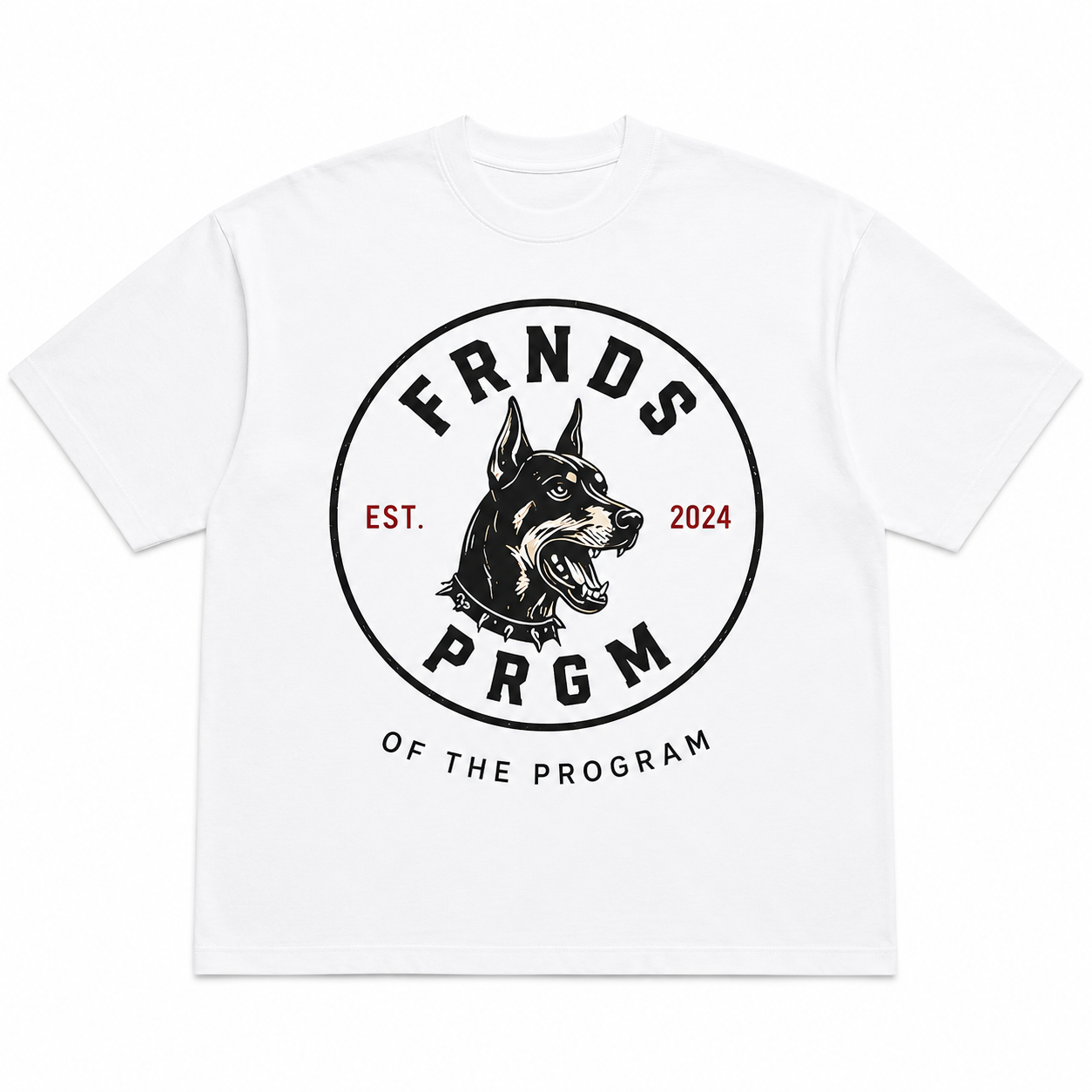 Man's Best Friend white tee flat