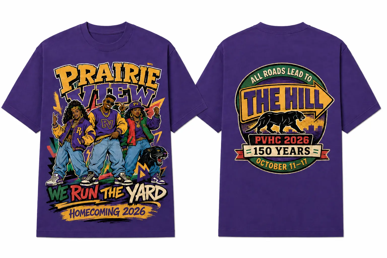 Purple Prairie View Homecoming T-shirt